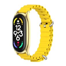 Per Xiaomi Mi Band 7/7 NFC MIJOBS PLUS Cinturino per orologio traspirante in silicone marino (oro giallo)