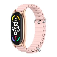 Per Xiaomi Mi Band 7/7 NFC MIJOBS PLUS Cinturino per orologio traspirante in silicone marino (oro rosa rosa)