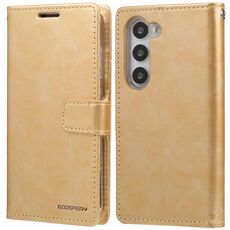 Per Samsung Galaxy S23 5G GOOSPERY BLUE MOON Custodia per cellulare in pelle Crazy Horse Texture (oro)