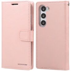 Per Samsung Galaxy S23 5G GOOSPERY BLUE MOON Custodia per telefono in pelle Crazy Horse Texture (oro rosa)