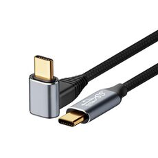 Per Steam Deck Gen2 100W USB-C/Type-C maschio a USB-C/Type-C cavo dati stereo curvo maschio, lunghezza: 1 m