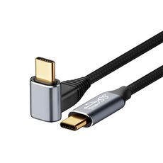 Per Steam Deck Gen2 100W USB-C/Type-C maschio a USB-C/Type-C cavo dati stereo curvo maschio, lunghezza: 1,5 m