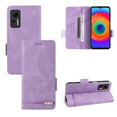 Custodia per telefono in pelle con chiusura magnetica per Ulefone Note 14 (viola)