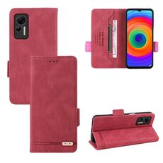 Custodia per telefono in pelle con chiusura magnetica per Ulefone Note 14 (rosso)