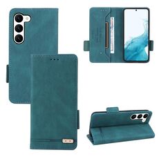 Custodia per telefono in pelle con chiusura magnetica per Samsung Galaxy S23 5G (verde)