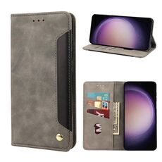Per Samsung Galaxy S23 5G Skin Feel Custodia in pelle per giunture (grigio)