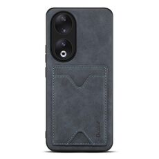 Per Honor 90 Denior Custodia per telefono con supporto per slot per schede con cover posteriore in PU (grigio)