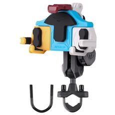 MOTOSLG Supporto per morsetto per telefono moto granchio Supporto per barra di tipo U con blocco antifurto (giallo blu bianco)