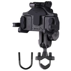 MOTOSLG Supporto per morsetto per telefono moto granchio Supporto per barra di tipo U con blocco antifurto (nero)
