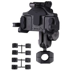 MOTOSLG Crab Supporto per morsetto per telefono moto O-Type Supporto per specchietto retrovisore con blocco antifurto (nero)