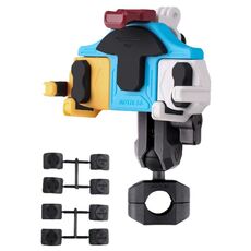 MOTOSLG Crab Supporto per morsetto per telefono moto O-Type Supporto per specchietto retrovisore (giallo blu bianco)