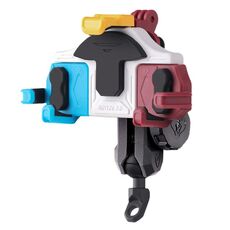 MOTOSLG Supporto per morsetto per telefono moto granchio Supporto per specchietto retrovisore tipo L con blocco antifurto (blu bianco rosso)