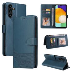 Custodia in pelle magnetica per Samsung Galaxy A54 5G GQUTROBE Skin Feel (blu)