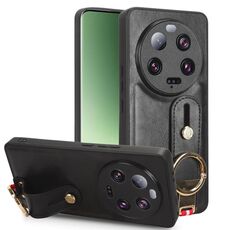 Per Xiaomi 13 Custodia per cellulare posteriore in pelle con cinturino ultra (nero)
