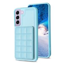 Per Samsung Galaxy S22 5G Grid Card Slot Custodia per telefono (blu)