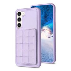 Per Samsung Galaxy S23 + 5G Grid Card Slot Custodia per telefono (viola chiaro)