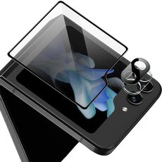 Per Samsung Galaxy Z Flip5 5G imak pellicola per lenti in vetro integrata ad alta definizione + adesivo per schermo posteriore in vetro versione nera