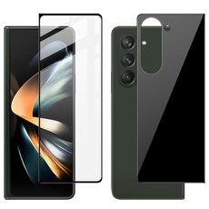 Per Samsung Galaxy Z Fold5 5G imak Schermo frontale + Cover posteriore Pellicola in vetro temperato, Custodia per telefono Edition