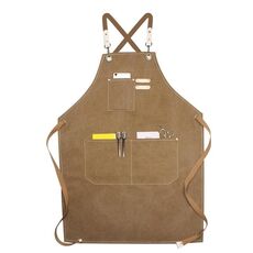 Grembiule da lavoro per abbigliamento da lavoro per tè al latte floreale (cammello)