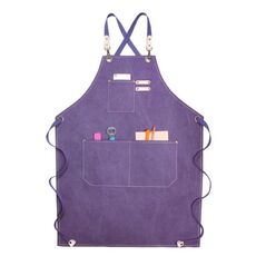 Grembiule da lavoro per abbigliamento da lavoro per tè al latte floreale (viola)