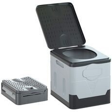 WC portatile pieghevole per auto WC mobile di emergenza per esterni (grigio scuro)