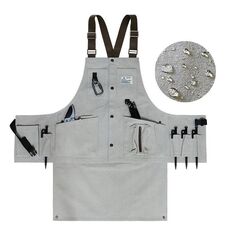 Grembiule multi tasca per artigiani elettrici in tela (grigio)