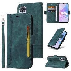 Per OPPO A78 5G Global BETOPNICE Custodia per telefono in pelle con fibbia a doppio lato (verde)