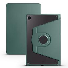 Custodia in pelle per tablet Smart con rotazione a 360 gradi in acrilico per Samsung Galaxy Tab S6 Lite P610 (verde scuro)