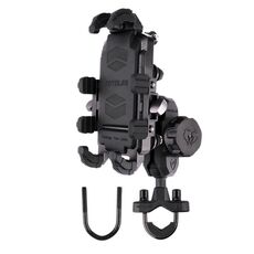 MOTOSLG Supporto per morsetto per telefono moto granchio Supporto per barra di tipo U con blocco antifurto (nero)