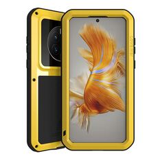 Per Huawei Mate 50 LOVE MEI POWERFUL Custodia in metallo antiurto impermeabile antipolvere (giallo)
