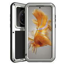 Per Huawei Mate 50 LOVE MEI POWERFUL Custodia in metallo antiurto impermeabile antipolvere (argento)