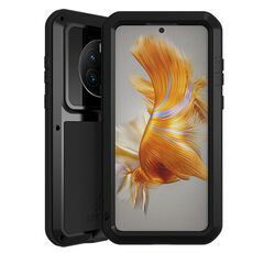 Per Huawei Mate 50 Pro LOVE MEI POWERFUL Custodia in metallo antiurto impermeabile antipolvere (nera)