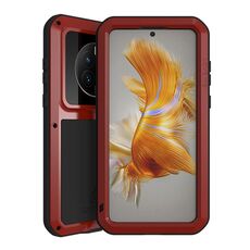 Per Huawei Mate 50 Pro LOVE MEI POWERFUL Custodia in metallo antiurto impermeabile antipolvere (rossa)