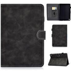 Per Amazon Fire Max 11 2023 Custodia per tablet in pelle bovina Texture Smart (nero)