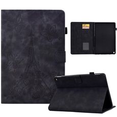 Per Amazon Fire Max 11 2023 Custodia per tablet in pelle con flip a torre in rilievo (nero)
