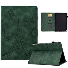 Per Amazon Fire Max 11 2023 Custodia per tablet in pelle con flip a torre in rilievo (verde)