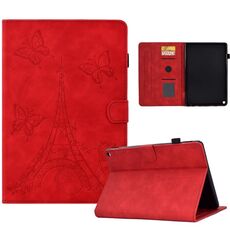 Per Amazon Fire Max 11 2023 Custodia per tablet in pelle con flip a torre in rilievo (rosso)