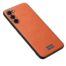 Per Samsung Galaxy S23+ 5G SULADA TPU antiurto + custodia in pelle fatta a mano (arancione)