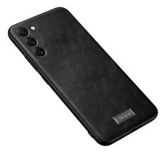 Per Samsung Galaxy S23 5G SULADA TPU antiurto + custodia per telefono in pelle fatta a mano (nero)