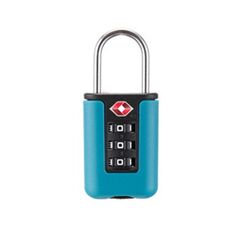 Lucchetto con codice doganale TSA Lucchetto per bagaglio da viaggio Mini lucchetto con combinazione di design a colori a contrasto (Lake Blue)