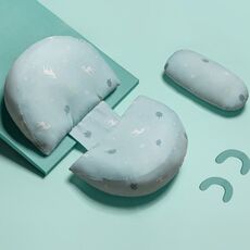 Cuscino per il sonno laterale per il supporto della vita incinta Cuscino per l'addome rimovibile multifunzionale, colore: cotone blu alce