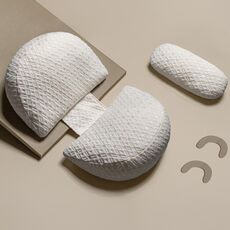 Cuscino per il sonno laterale per il supporto della vita incinta Cuscino per l'addome rimovibile multifunzionale, colore: probiotici oro bianco