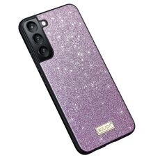 Per Samsung Galaxy S23+ 5G SULADA TPU glitterato + custodia in pelle fatta a mano (viola)