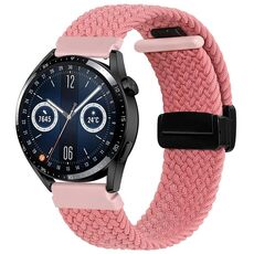 Per Garmin VivoMove Trend / Luxe / Style Cinturino per orologio in tessuto con chiusura magnetica da 20 mm (rosa)