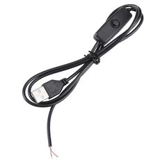Cavo CC USB da 1 m con interruttore (nero)