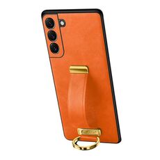 Per Samsung Galaxy S23+ 5G SULADA PC + custodia in pelle antiurto per telefono (arancione)