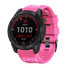 Per Garmin Forerunner 965/955/945/935 cinturino in silicone con fibbia in acciaio nero a vite (rosa)