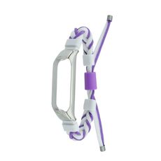 Per Xiaomi Mi Band 8 cinturino in nylon con cavo intrecciato in silicone (bianco viola)