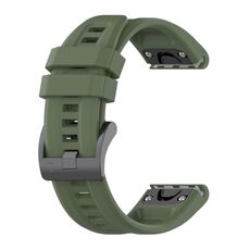 Per Garmin Epix Pro 42 mm cinturino in silicone tinta unita (verde scuro)