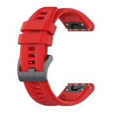 Per Garmin Fenix 7S Pro 42 mm cinturino in silicone tinta unita (rosso)